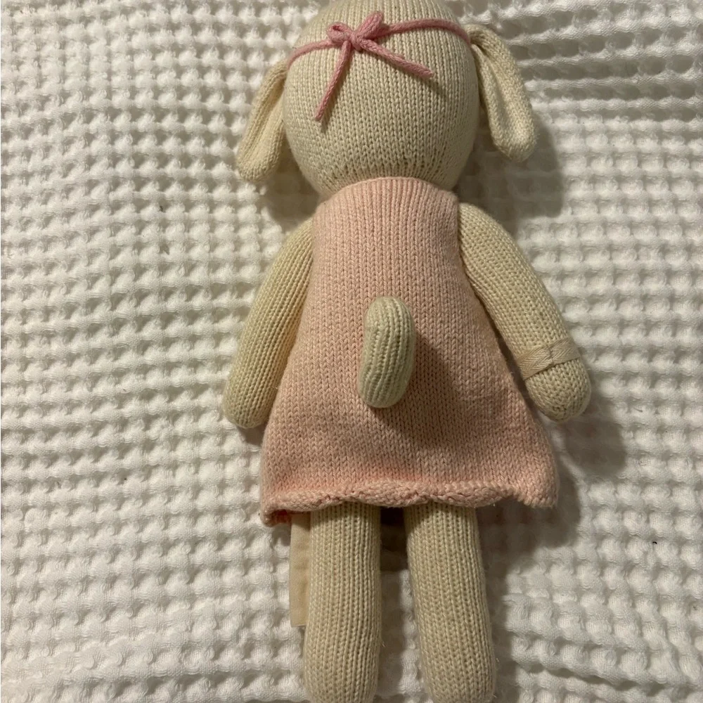 Cuddle + Kind Knit Doll with Pink Dress Charlotte - Picture 2 of 3